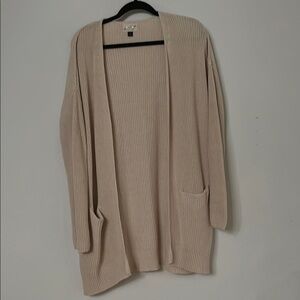 H&M Beige Open Front Sweater